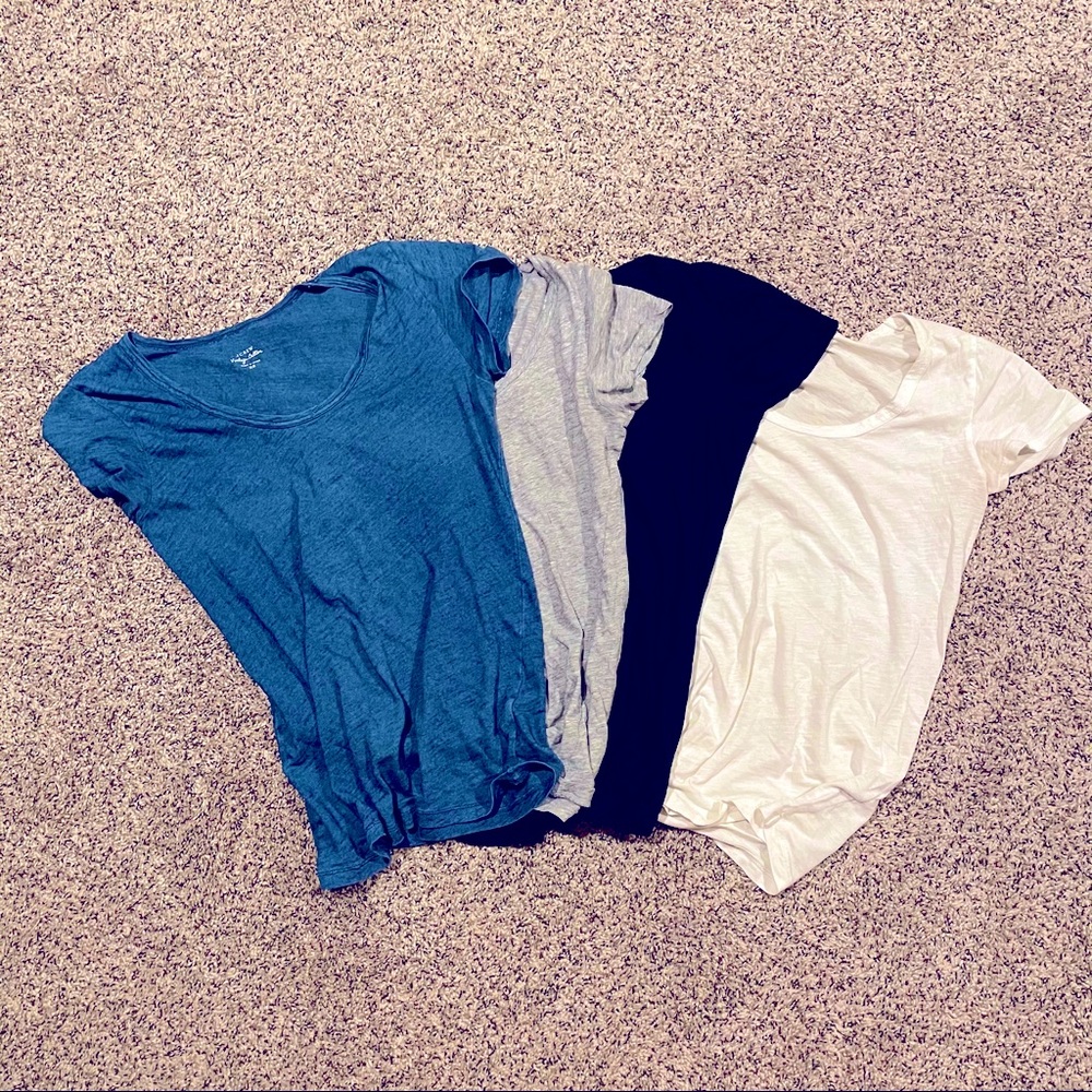 JCrew 4pk tshirts cotton slub XS/S